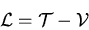 \begin{displaymath}\cal L=T-V\end{displaymath}